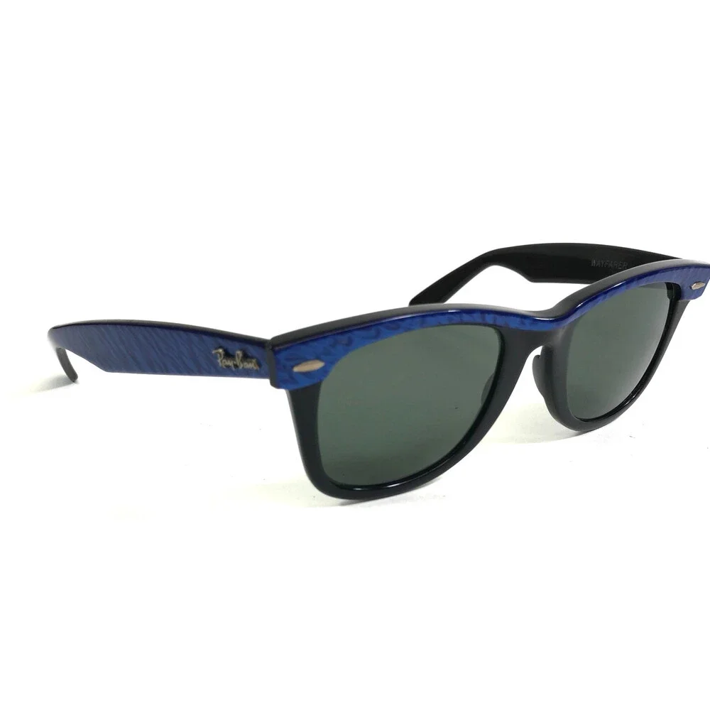 Vintage B&L Ray-Ban Sunglasses WAYFARER Neat Street Electric Blue w/ G-15 Lenses